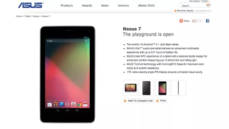 ASUS 3G Nexus 7 tablet heads Down Under