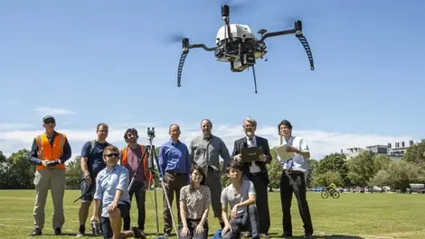 Drone swarm to aid in post disaster location