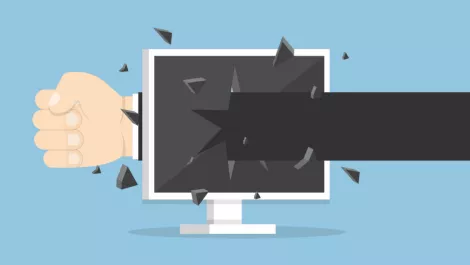 Businessman frustrated