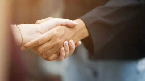 Handshake woman