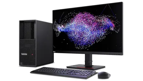 05 thinkstation p3 tower g2 front facing left with p32p e1749493475324