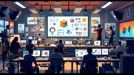 Modern production studio collaboration digital tools 3d models asset creation