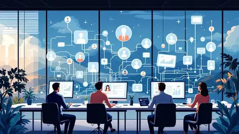 Modern office people reviewing candidate profiles digital connections new zealand